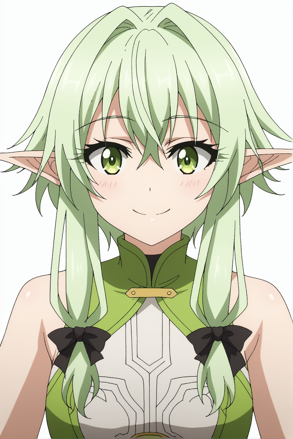 <lora:Yousei_Yunde:0.7>,  Yousei Yunde, upper body, white background, smile