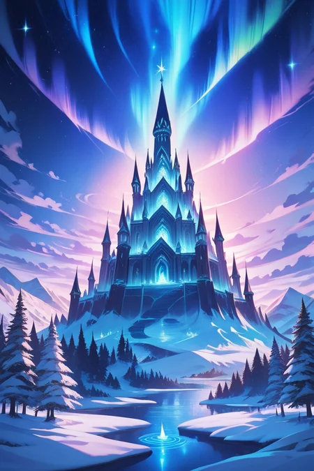 score_9, score_8_up, score_8, ,,, AuroraSpireCastle, night, snow, lake, shooting stars, (Christmas, Christmas tree), ,<lora:AuroraSpireCastlePDXL:1.0>, ,,, smile, looking at viewer, ,,, embedding:zPDXL, <lora:SDXLFaeTastic2400:0.5>,