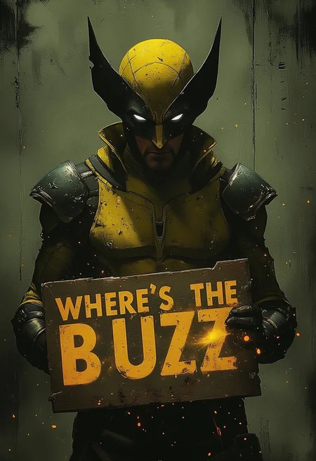 ArsMJStyle, dnddarkestfantasy, Wolverine, mask, claws, white eyes, horror, dark fantasy style illuminated from the side, surreal abstract background,
Wolverine, cinematic, 4k, depth of field, Wolverine holds a big sign that says "where's the BUZZ bub"
,score_9,score_8_up,score_7_up, masterpiece, highlydetailed,
