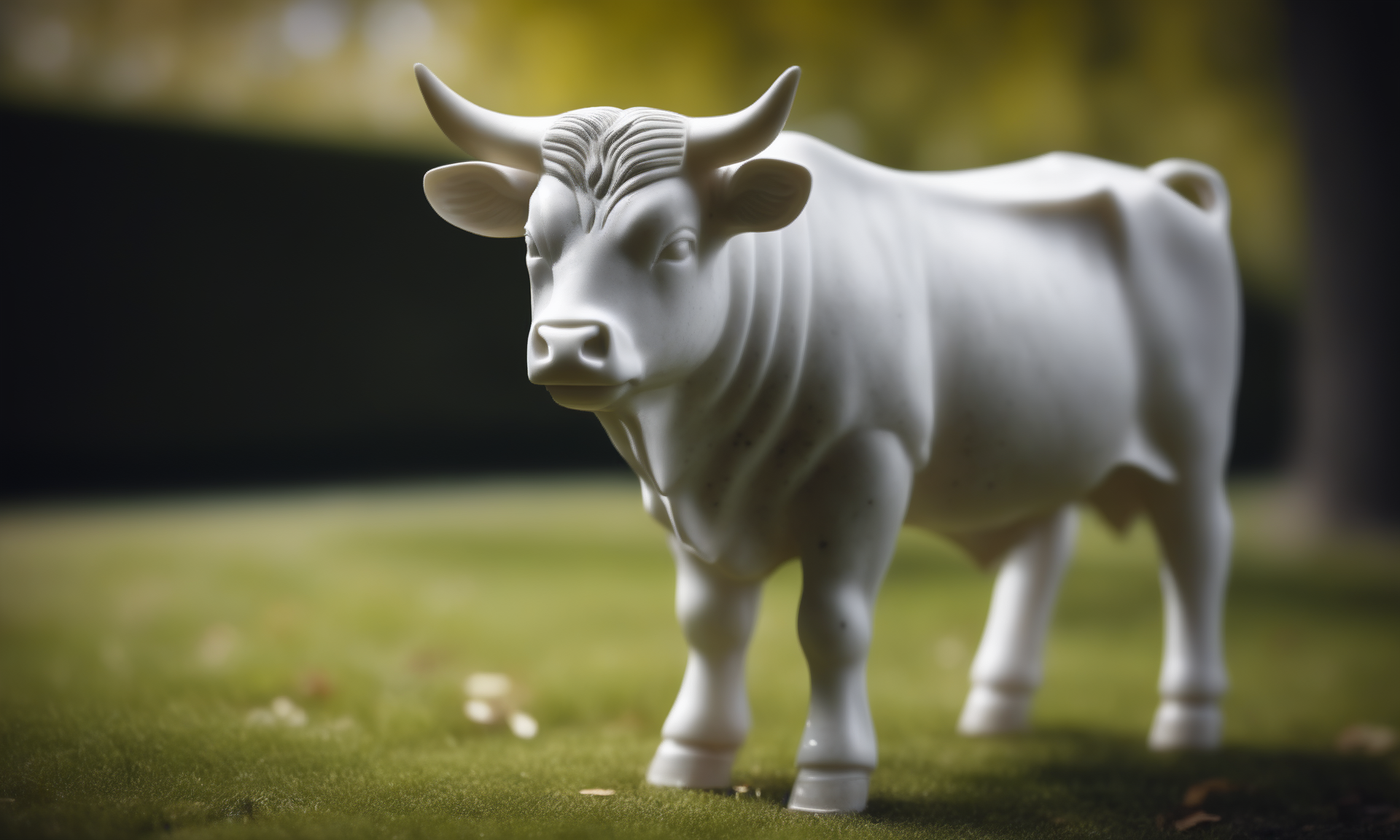 cinematic film still <lora:marblecarvingcd_xl-000006:0.6>,a statue of a ox made of (marblecarvingcd_xl,marble carving,crack:0.6,shiny:1.3) in park,no humans,long-focus,tilt-shift,outdoors,on lawn,full body,chinese zodiac,cutie,cute,still life,animal statue,front view,facing viewer,looking at viewer . shallow depth of field, vignette, highly detailed, high budget, bokeh, cinemascope, moody, epic, gorgeous, film grain, grainy, 8K, HDR, UHD, masterpiece, best quality, highly detailed, high resolution, finely detail, extremely detailed, ultra detailed, wallpaper