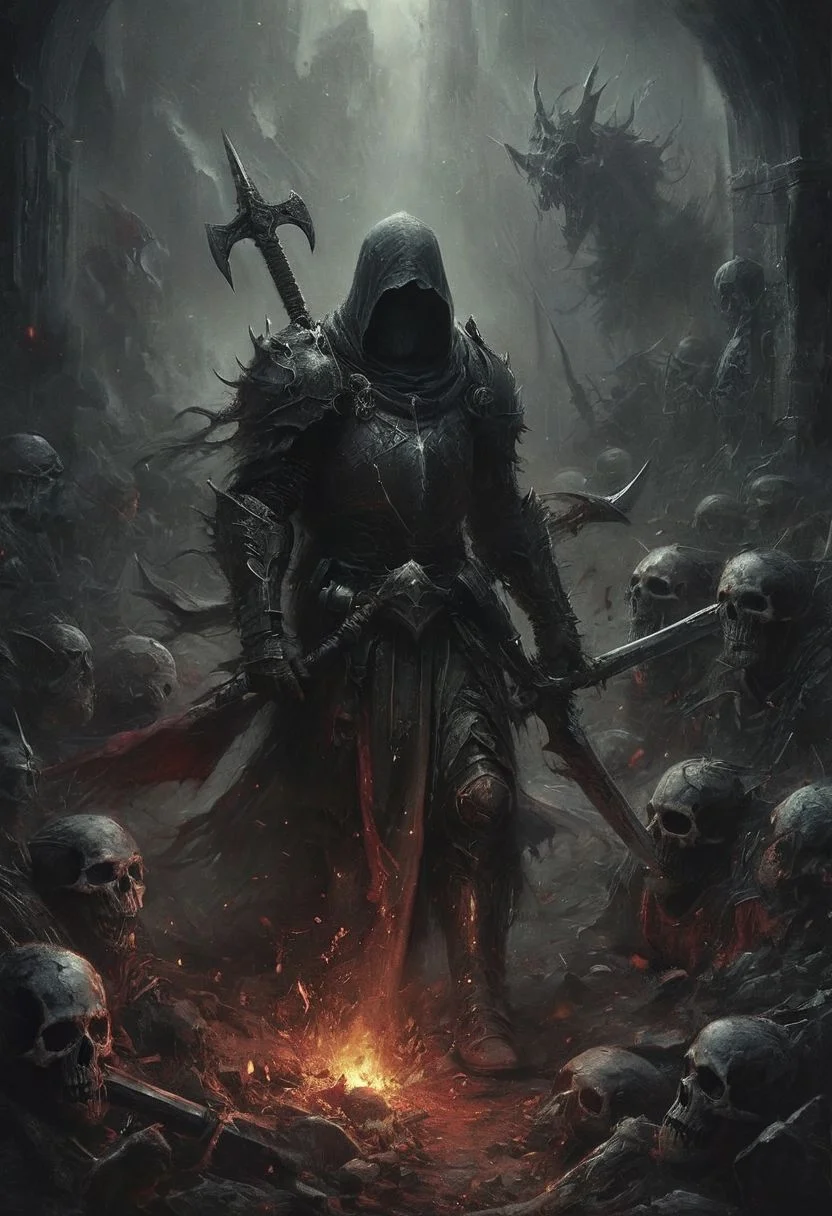 Completely Helm's fall absolutely nothing, pure black, detailed, but the Lord of the Rings of life are rising, FastNegativeV2, ral-dissolve,(James Ensor,Unica Zurn,Zdzislaw Beksinki:1.25), Skeletons,Weeping statues, Paranormal,Apparition, (Metallics:1.1), (Shape:1.1), (Monotyping:1.1), (Strobe light:1.2), Stone, Rhombus, ultra detailed, intricate, oil on canvas, dry brush, (surrealism:1.1), (disturbing:1.1) <lora:khorne:0.7> <lora:methurlant:0.5>
The king's guards fell like wheat before the scythe, their cries of alarm silenced by the swift and merciless blades of the assassin knights. In the heart of the fortress, they confronted the tyrant king himself, a figure wreathed in shadows and crowned with a crown of thorns.
A fierce battle ensued, the clash of steel and the crackle of dark magic filling the air with a palpable sense of impending doom. Sirah's daggers danced like silver serpents, finding their mark with unerring accuracy,
creating a hyperpunk scene with desaturated translucent DARK Red and beige details, colorful (polaroid:0.7) with vibrant colors, (vacations, high resolution:1.3), (small, selective focus, european film:1.2), (sexual advance:1.1), ,end of hopes ,silence, extremely detailed,dark,sad, easynegative, digital artwork by Beksinski, extremely detailed, dark, chiaroscuro, low-key,in the style of Kelly Slater ,style by Kelly Slater,closeup,digital artwork by Beksinski, style of Kelly Slate