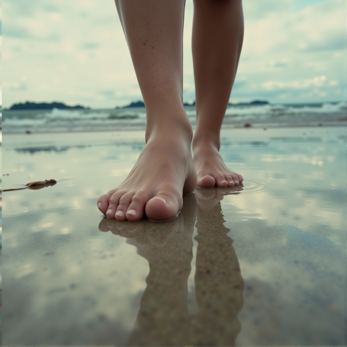 cinematic film still  <lora:foot feet v1:1>
A perfect photo of a person walking on a beach with their foot in the air in front of camera,foot focus,cinematic feet,best feet,better Feet,awesome Feet,different Feet,detailed foot,1girl,solo,outdoors,barefoot,day,water,blurry,feet,toes,depth of field,blurry background,soles,close-up,reflection,out of frame,toenails,realistic,dirty,dirty feet,perfect style,perfection style,detailed style,perfect style,perfection style,detailed style,closeup of foot , detailed background, perfect background, feet style, foot style, foot focus . shallow depth of field, vignette, highly detailed, high budget, bokeh, cinemascope, moody, epic, gorgeous, film grain, grainy