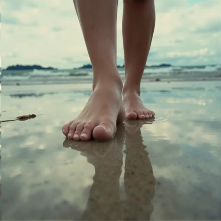 cinematic film still  <lora:foot feet v1:1>
A perfect photo of a person walking on a beach with their foot in the air in front of camera,foot focus,cinematic feet,best feet,better Feet,awesome Feet,different Feet,detailed foot,1girl,solo,outdoors,barefoot,day,water,blurry,feet,toes,depth of field,blurry background,soles,close-up,reflection,out of frame,toenails,realistic,dirty,dirty feet,perfect style,perfection style,detailed style,perfect style,perfection style,detailed style,closeup of foot , detailed background, perfect background, feet style, foot style, foot focus . shallow depth of field, vignette, highly detailed, high budget, bokeh, cinemascope, moody, epic, gorgeous, film grain, grainy