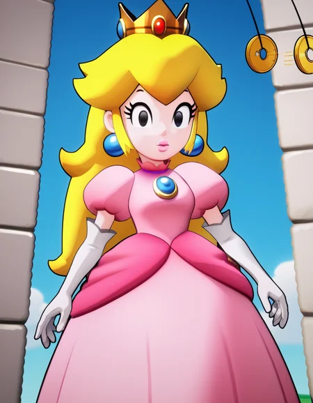 score_9, score_8_up, score_7_up, source_anime, <lora:princess-peach-brothership-ponyxl-lora-nochekaiser:1>, princess peach, blonde hair, black eyes, long hair,, crown, dress, gem, gloves, pink dress, puffy short sleeves, puffy sleeves, short sleeves, white gloves,, laundry day, clothesline, drying clothes, domestic life, fresh air, blue sky, , <lora:pendulum-ponyxl-lora-nochekaiser:1>, pendulum, holed coin, coin on string, hypnosis, mind control, coin, @ @,, looking at viewer, solo,, dutch angle, cowboy shot