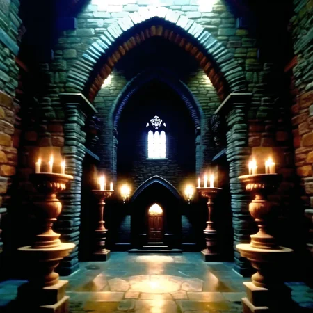 dark creepy deadly castle interior stone walls gothic arches
(award winning:1.2) (analog film:1.3) (vhs movie) (photorealistic) (movie screencap) (cinematic lighting) (sharp focus) (80sDarkFantasySD15b:1.0)