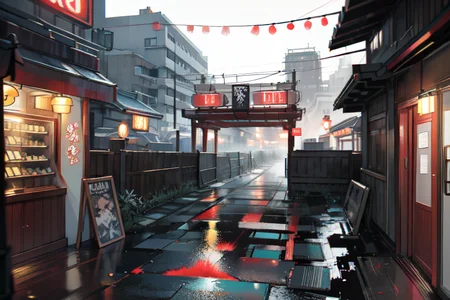 highly insanely detailed, masterpiece, top quality, best quality, highres, 4k, 8k, RAW photo, (very aesthetic, beautiful and aesthetic),  
(rsef style,fevercell style),energy_auras, 
<lora:rsef-000225:0.7>, 
(1girl:1.3), 
1other, 
, 
, 
, 
((bra peek:1.2),bra,breasts,cleavage), 
tenkaichi_dori,red_neon_gate,ryuu_ga_gotoku_\(series\),yakuza_\(series\),wet_pavement,storefront,department_store,night_clubs,hostess_club,advertisement_billboards,restaurants,izakaya,night,Floor Advertisement Boards,advertisement_boards,advertisement_billboards,papers,event_flyers,local_business_ads,posters_and_graffiti,Scattered Flyers,blowing_papers,street,movie_theater,SEGA_arcade,(fence,alley,power_lines:1.2),aira1109,Residential Alley,residential_buildings,outdoors,convenience_stores,neon_lights,scenery,no humans, 
,âââ