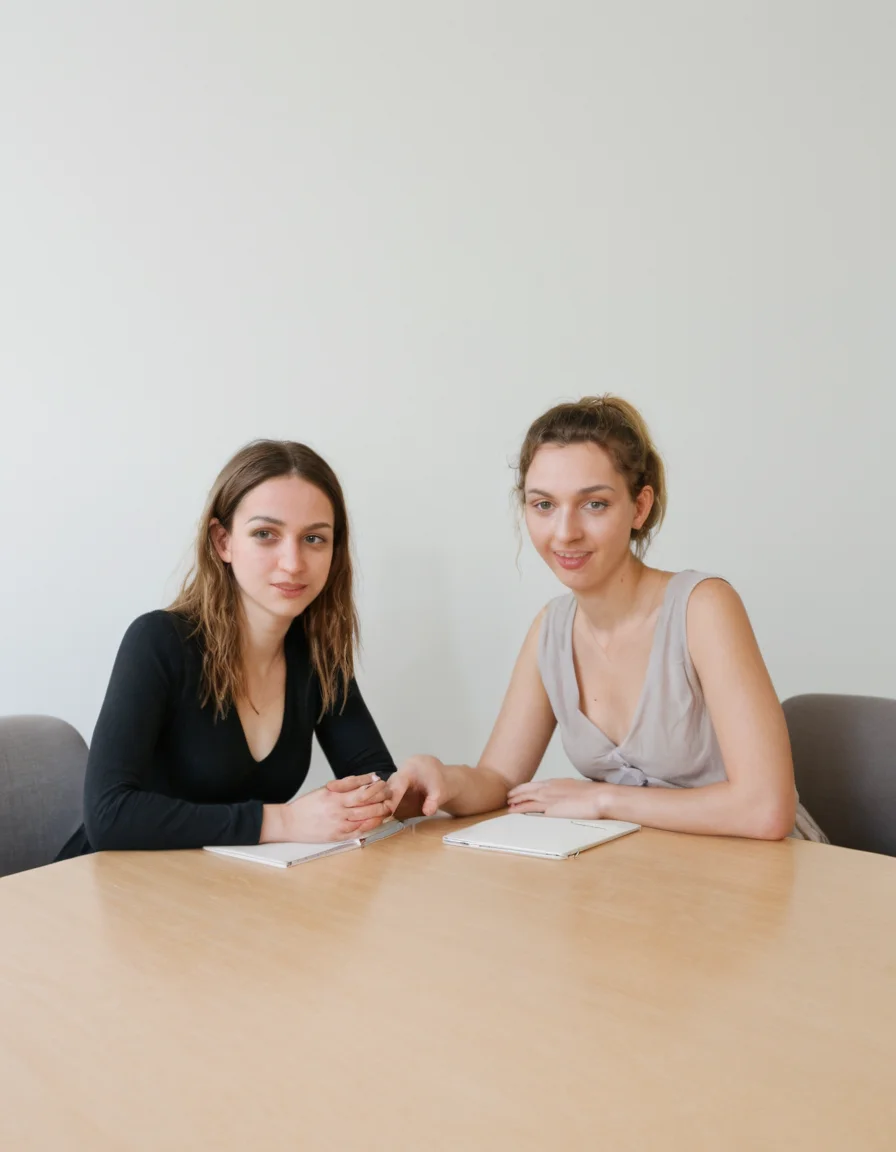 multipeoplelora, 3women, sitting at table, portrait