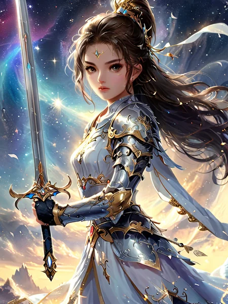 masterpiece,high resolution,8k,
<lora:celestial_warriorXL:0.8>,celestialwarrior,
1girl, sword, solo,
