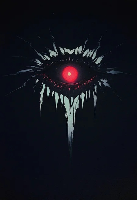 DRKWB, glowing, dark, no humans, glowing eyes, monster, solo