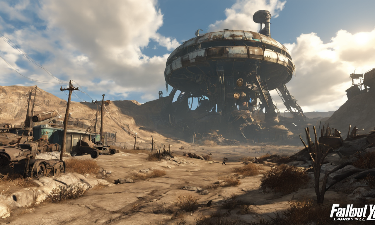 <lora:falloutlandsdxl:0.7>, falloutlandsdxl, epic landscape, best quality, masterpiece, award-winning, trending on artstation