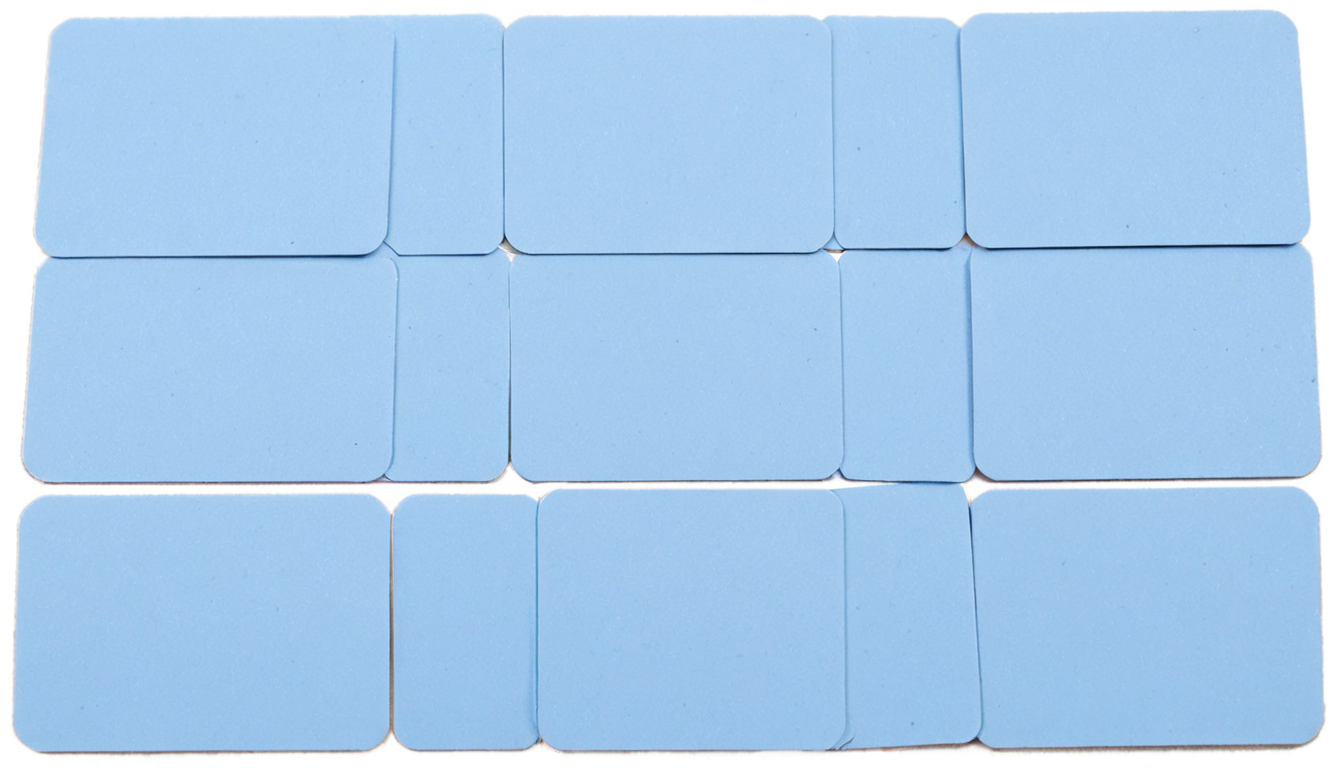 plastkort, an ocean shaped (made from:1.3) single light blue and dark blue colored (rectangular plastic cards), <lora:Plastkort_epoch_8:1>