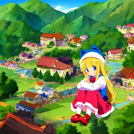dot, town around the forest, like Japan.
