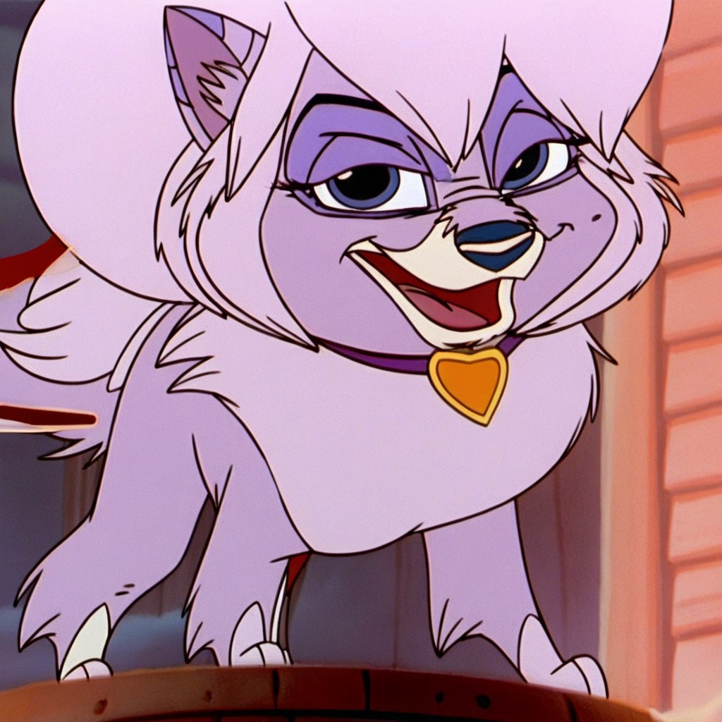 ((((dixiefrbalto)))), two tone fur, dog, purple fur, body fur, blue eyes, ((((((front view)))))), (((looking at viewer))), ((smug)), (((eyelashes))), (((no neckwear except (((pink))) heart necklace))), tough, solo, happy, smiling, flirty, (((feral))), quadruped, (((standing tall))), four paws, ((((((full body view)))))), standing confidently, (((smirk))), sneer, (((open eyes))), (((open mouth))), sassy, head held high, long shot