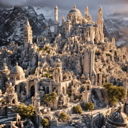 RAW photo, (masterpiece:1.3), subsurface scattering, heavy shadow, (high quality:1.4), (intricate, high detail:1.2), professional photography, HDR, High Dynamic Range, realistic, ultra realistic, photorealistic, high resolution, film photography, ambient lighting, atmospheric effects, <lora:detail_slider_v4:2>, OverallDetail, Numenor, a medieval fantasy city at the ocean, a big harbour, some ships, statues, towers, walls, <lora:Numenor-10:1>, in the style of Middle Earth, Tolkien, Minas Tirith, epiCPhoto