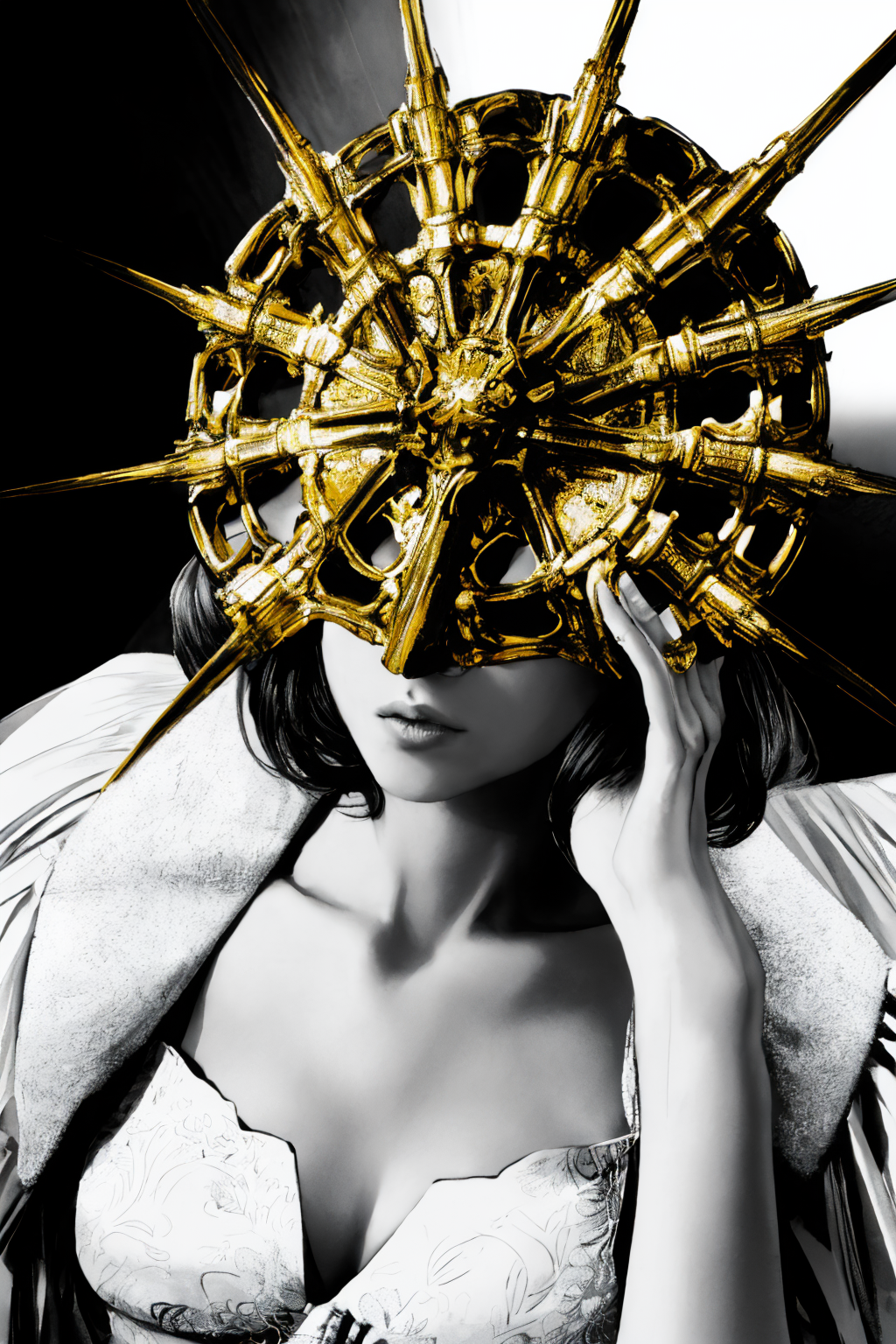 <lora:CONCEPT_pov_dating_ownwaifu-15:0.8> concept_pov_dating_ownwaifu, www.ownwaifu.com, 1girl, solo, looking at viewer, breasts
<lora:Gwyndolin:0.65> Gwyndolin, otoko no ko, snake legs, gold helmet,covered eyes uncensored, (dynamic pose:1.1)
((Masterpiece)), (best quality), (high resolution:1.2), perfect nipples,
(detailed face), glossy skin, shiny skin, fantasy,
(good hands, anatomical hands:0.9)
very sexy, intricate detail, (realistic:1), (photorealistic:1.1), real skin texture, dynamic lighting, volumetric lighting, triadic colors, vivid colors, high contrast, real shadows, polished, <lora:eyelashes_slider_v3:1.3> glamour
<lora:weight_slider_v2:-0.4>, photorealistic, photograph, photo, dlsr, FujiFilm, extremely high detail