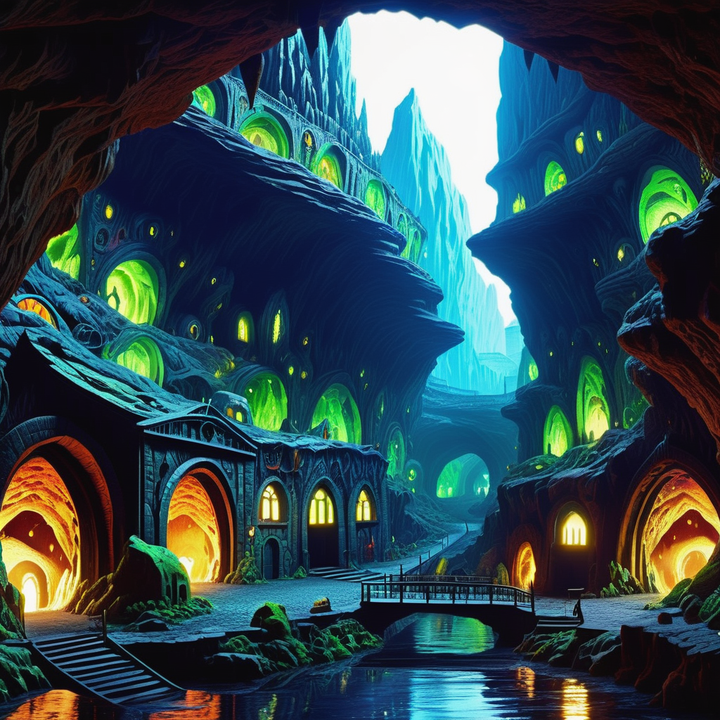 ((best quality)), ((masterpiece)), (hyper detailed),  Town Reptilian Eyes,Hydrothermal Caves, <lora:DonMF41ryW1ng5XL:1>
