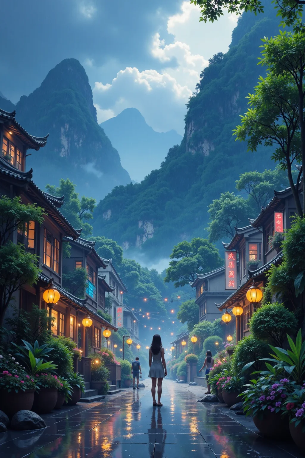 Hong Konger beautiful landscape, rainy day, woman, very intricate, very detailed, sharp, bright, colorful, <lora:Hand v2:0.5> <lora:Anti-Blur:1><lora:Insane Detail Slider:0.25> <lora:flux.1_lora_flyway_Epic-detail_v2:0.3> <lora:fluxenhancer:0.25> <lora:ROWER:0.8> <lora:Anime art - Variant 3:0.6> Anime art