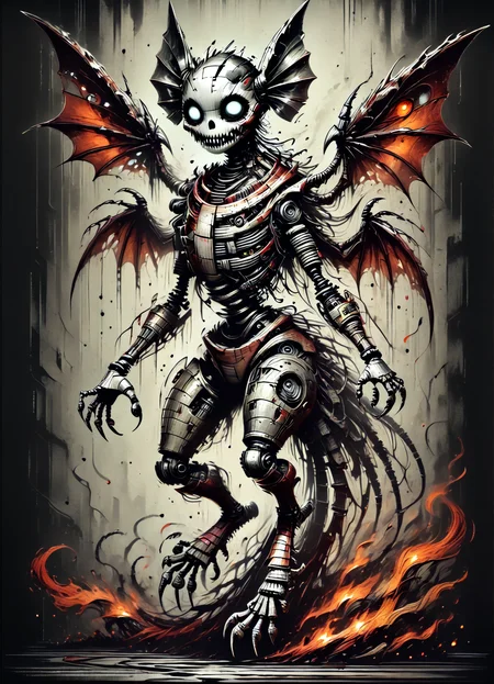 DonMB01dD4rkXL score_9, score_8_up, score_7_up, score_6_up, enormous avian hive-like crisp feline sentient being, digitigrade appendages, trifurcated-tailed, short-tailed, metallic skin, bat-like ears, fire wings, rating_safe <lora:DonMB01dD4rkXL-pony:1>