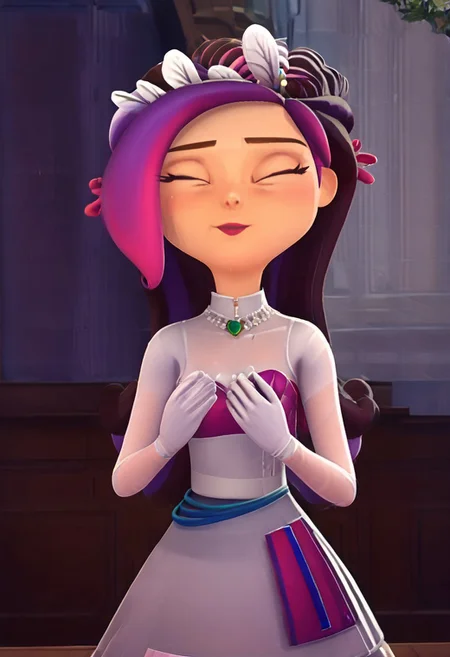 Lovely. Wedding dress. Closed eyes.