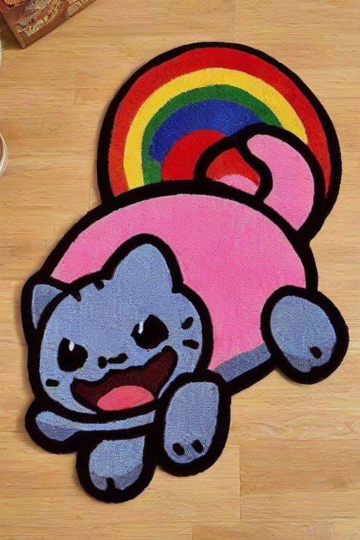 <lora:PE_CarpetRugStyle:1>, PE_CarpetRugStyle, carpet,
Nyan Cat with a rainbow