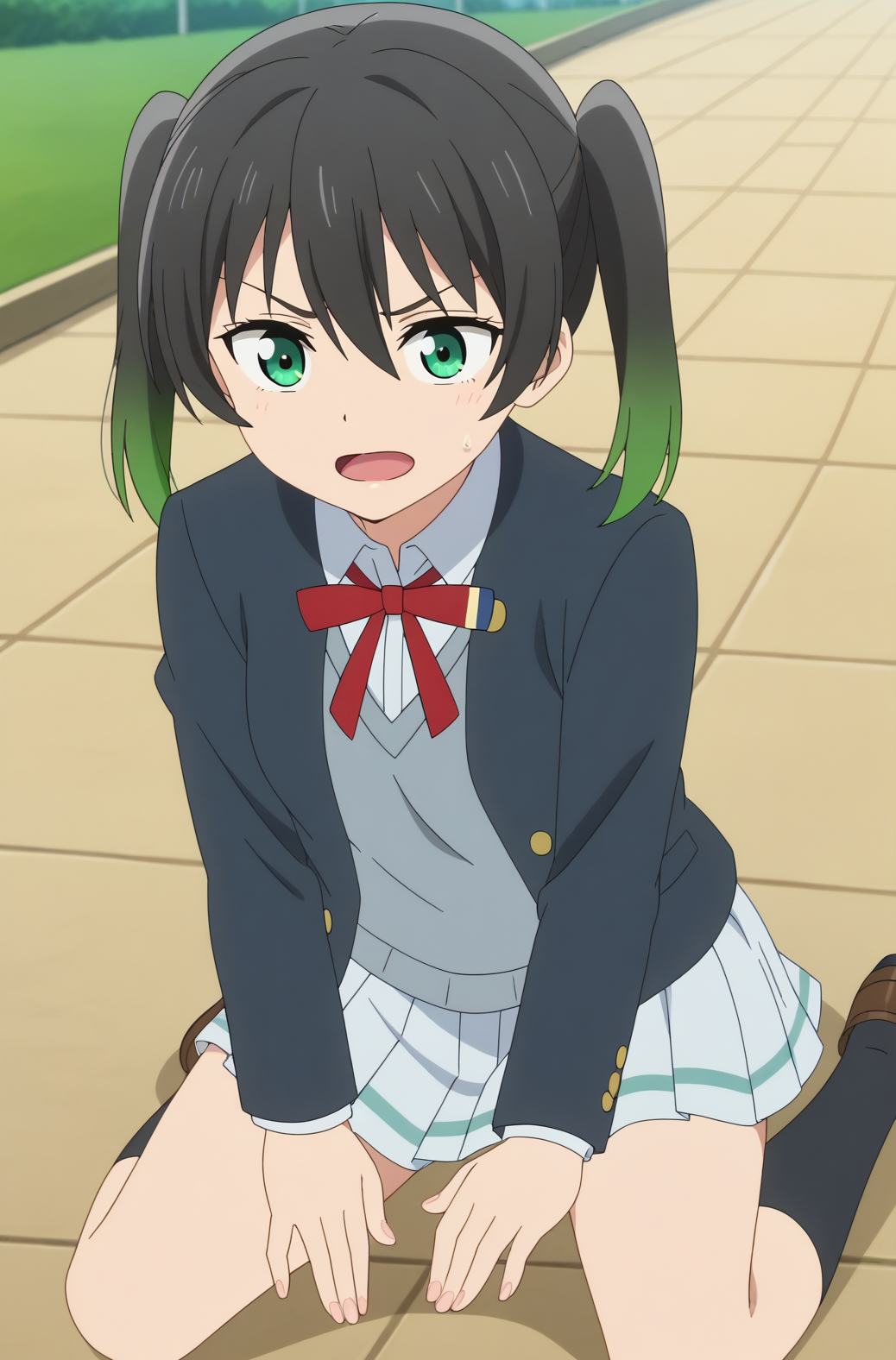 Yu Takasaki, anime screencap, nijigasaki academy school uniform <lora:Love_Live-Yu_Takasaki-PDXL:0.8>