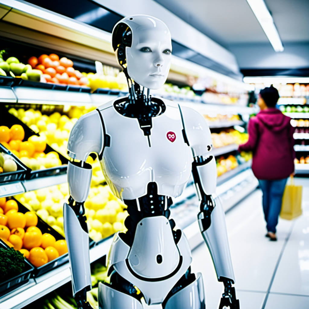 Allisfulloflove1024, robot, full body, grocery shopping,    highly detailed, photography, ultra sharp, film, bokeh, professional, 64k <lora:add-detail-xl:1.5> <lora:Allisfulloflove1024:0.8>