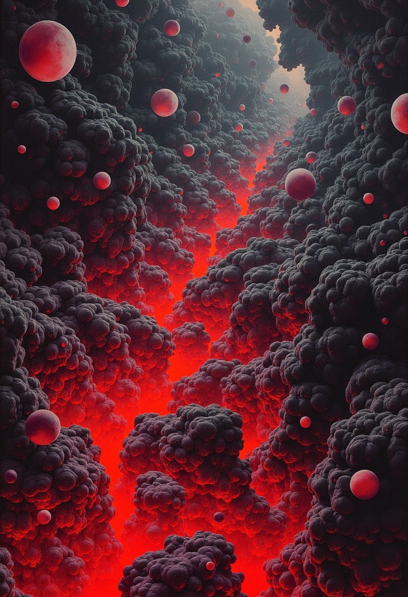 Art by albert bloch depicting the Pure interdimensional cosmic entity as an eternal dreadful timeline of the universe