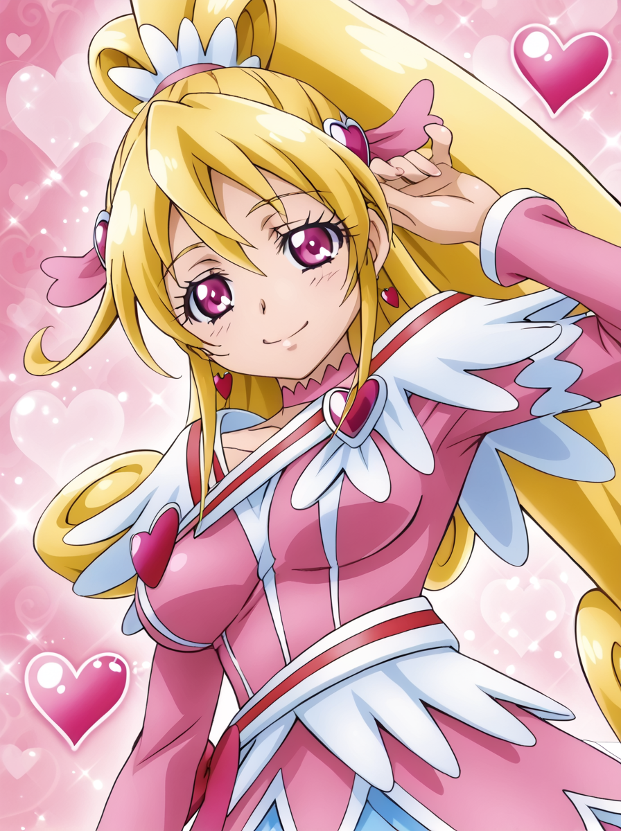 detailed background, shiny skin, posing, 
<lora:cureheart.pony:1>,
cureheart,
large breasts,
half-closed eyes,