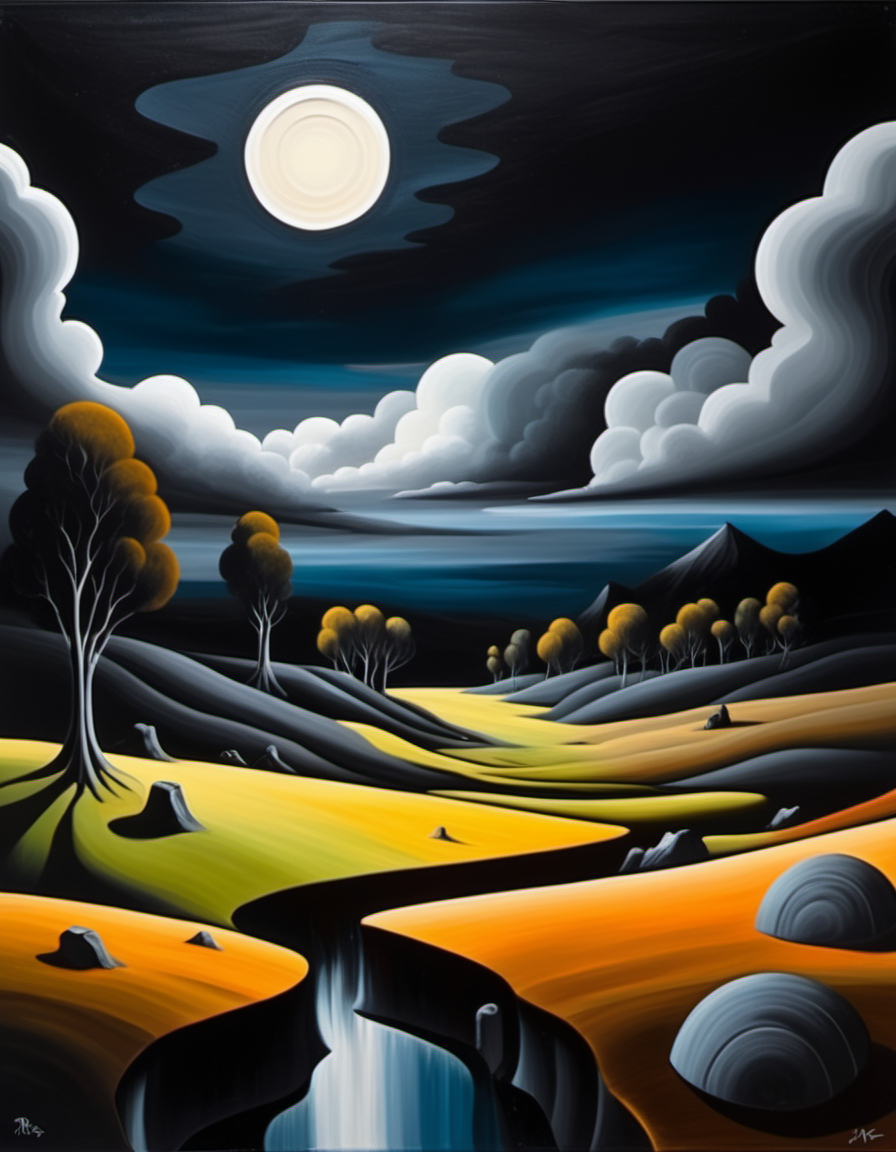 surreal landscape painting, dark theme, abstract,  <lora:DiscoDeliriumXL-v1.2:1>