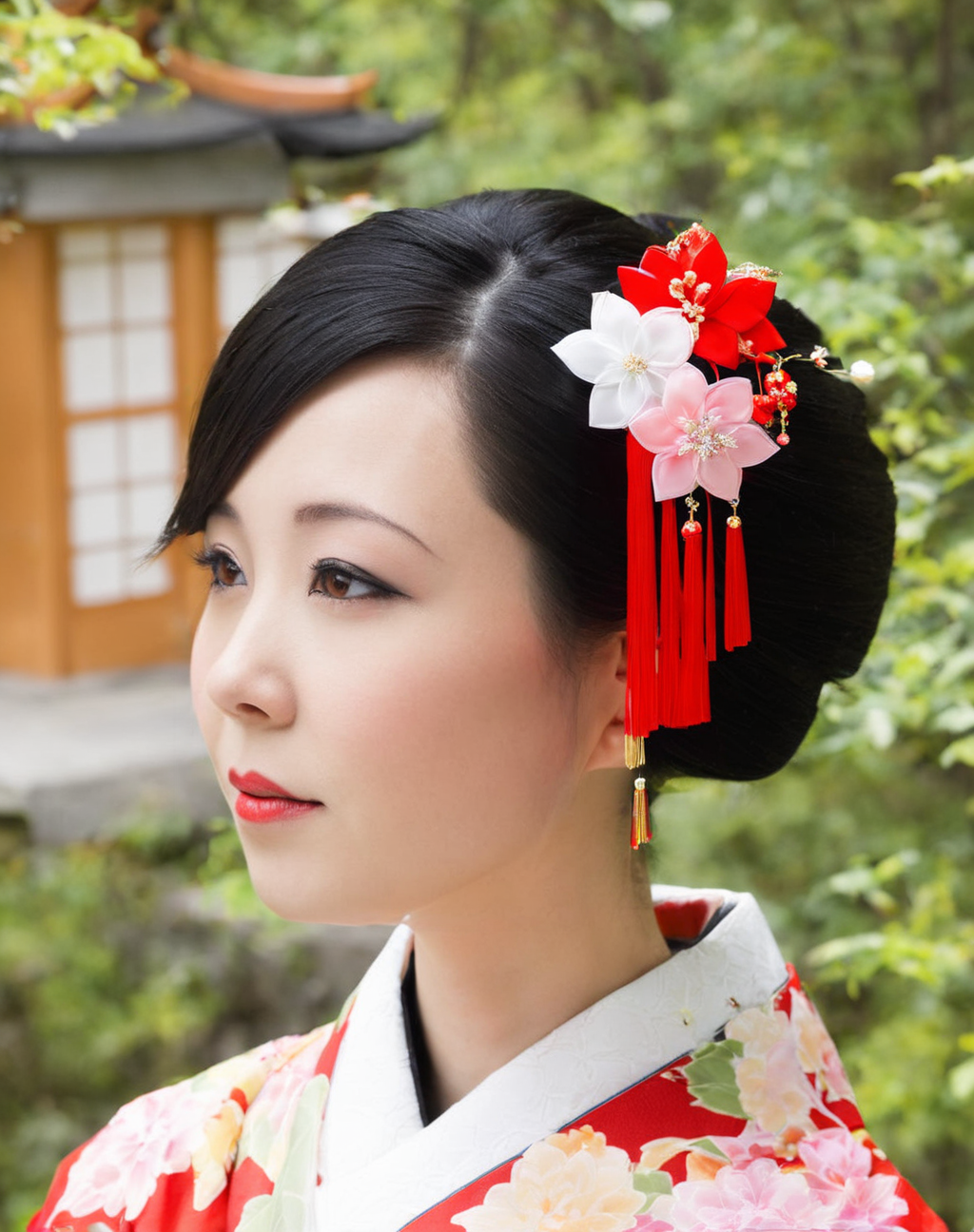 ((Masterpiece, best quality)),
kanzashi headwear, a woman in a kimono ,wearing kanzashi headwear
<lora:edgKanzashiXL:1>
