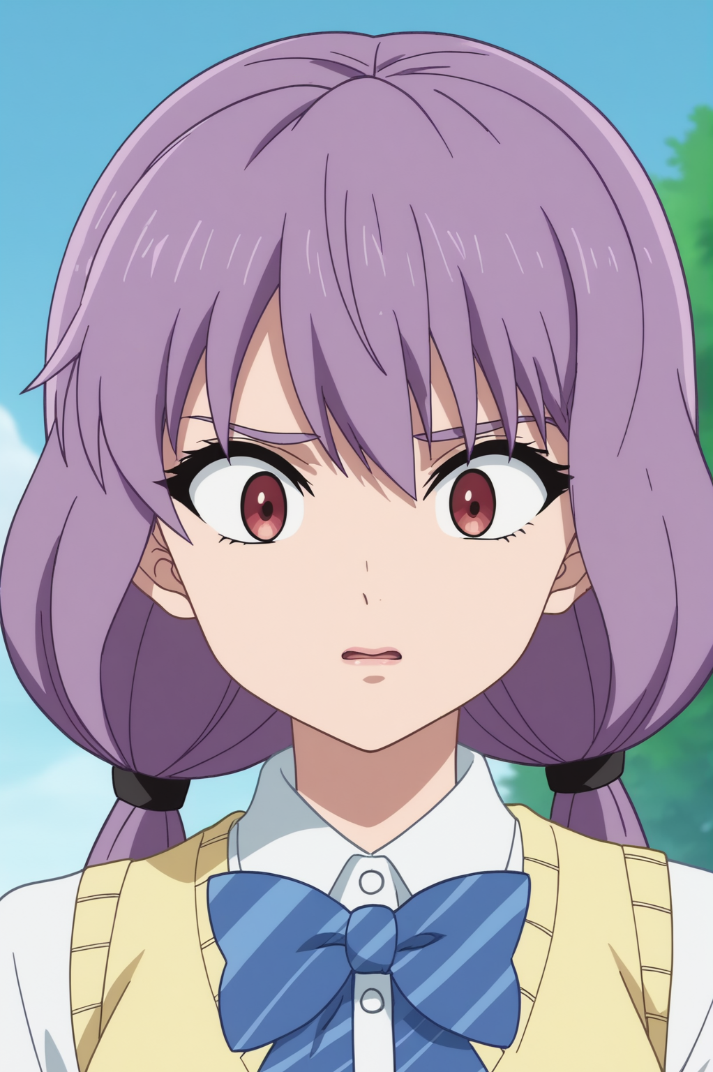 rating_safe,  anime screencap, consistent background,   Karin Nanase, upper body <lora:Kyokou_Suiri-Karin_Nanase-PDXL:0.8>
