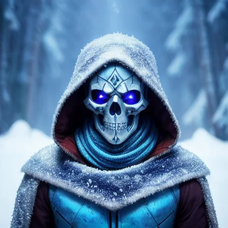 _modelshoot style, (extremely detailed CG unity 8k wallpaper)masterpiece, best quality, intricate detail, absurdres, a skeletonized man like dota 2  hero with bits of flesh hanging off his bones, his skull is covered in icicles and frost, intricate carving, wearing a face mask, glowing eye sockets, wearing a frozen blue crown, chromatic aberration, depth of field, professional photography, soft lighting, tone mapped, highly detailed, sharp focus, dramatic lighting, intricate details, cinematic, 8K, incredible shadows, realistic, (highly detailed background:1.0)