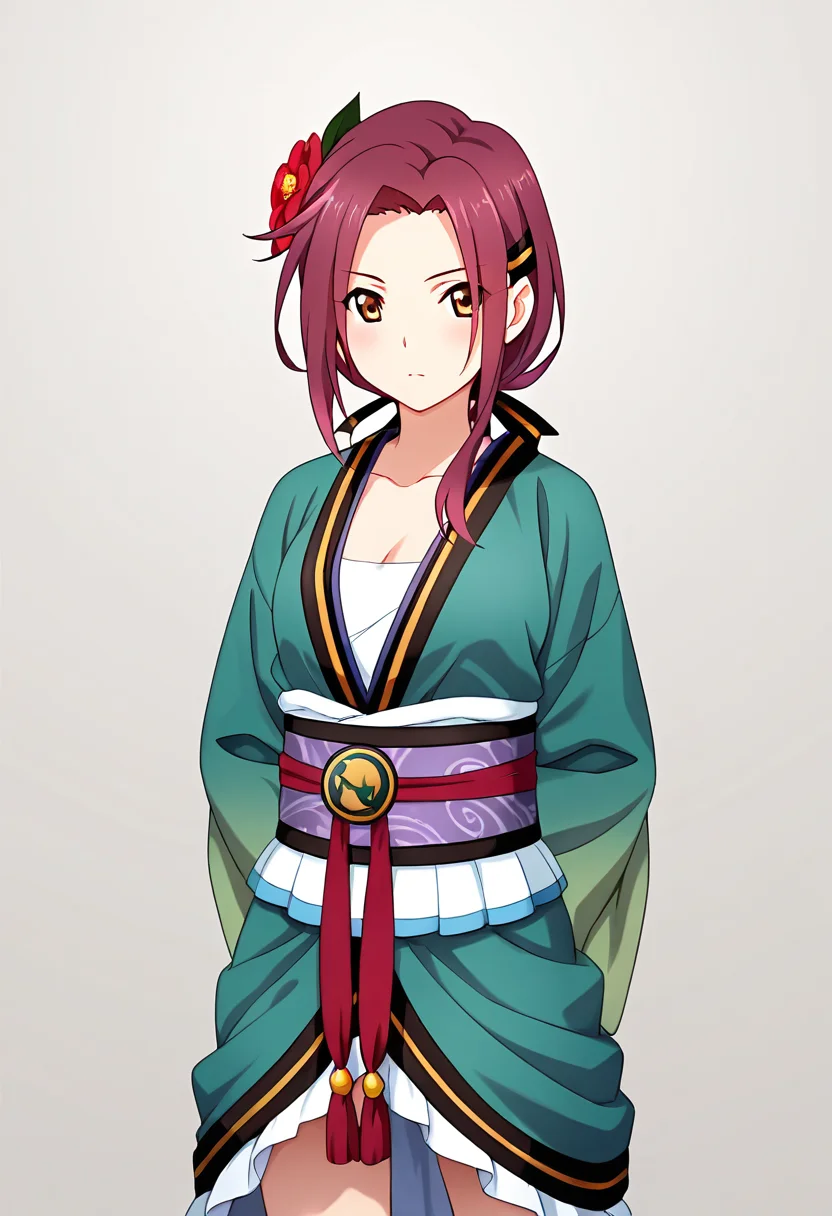 <lora:ruka_IXL-06:0.7> 1girl,tachiarairuka,red hair,hairclip,red hair flower,rukadefaultoutfit,japanese clothes, cowboy shot
,best quality,masterpiece