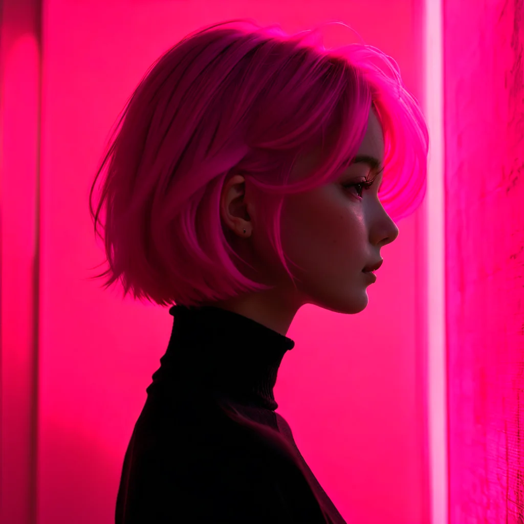 masterpiece,detail,high resolution,smooth lines,shadow detail,
LowKeyLights_v2, 1girl,solo,short hair,upper body,pink hair,from side,profile,turtleneck,pink theme,
 ,<lora:low-key_lights_v2_xl:0.8>,