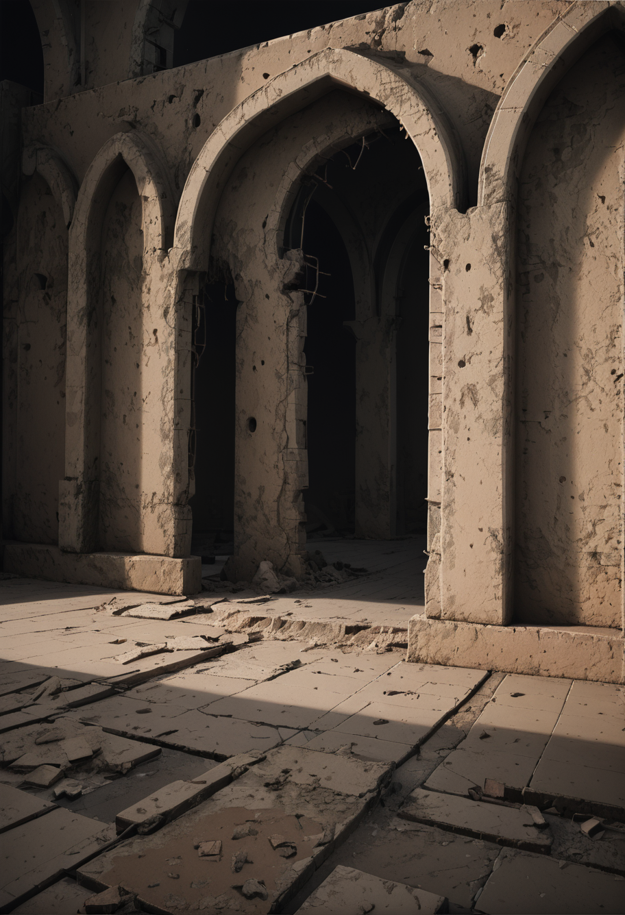 ,ruanyi1257,ruins,indoors,tile floor,overgrown,<lora:1257 ruins_v1_pony:1>, score_9,score_8_up,score_7_up,,8k,1girl,solo,,