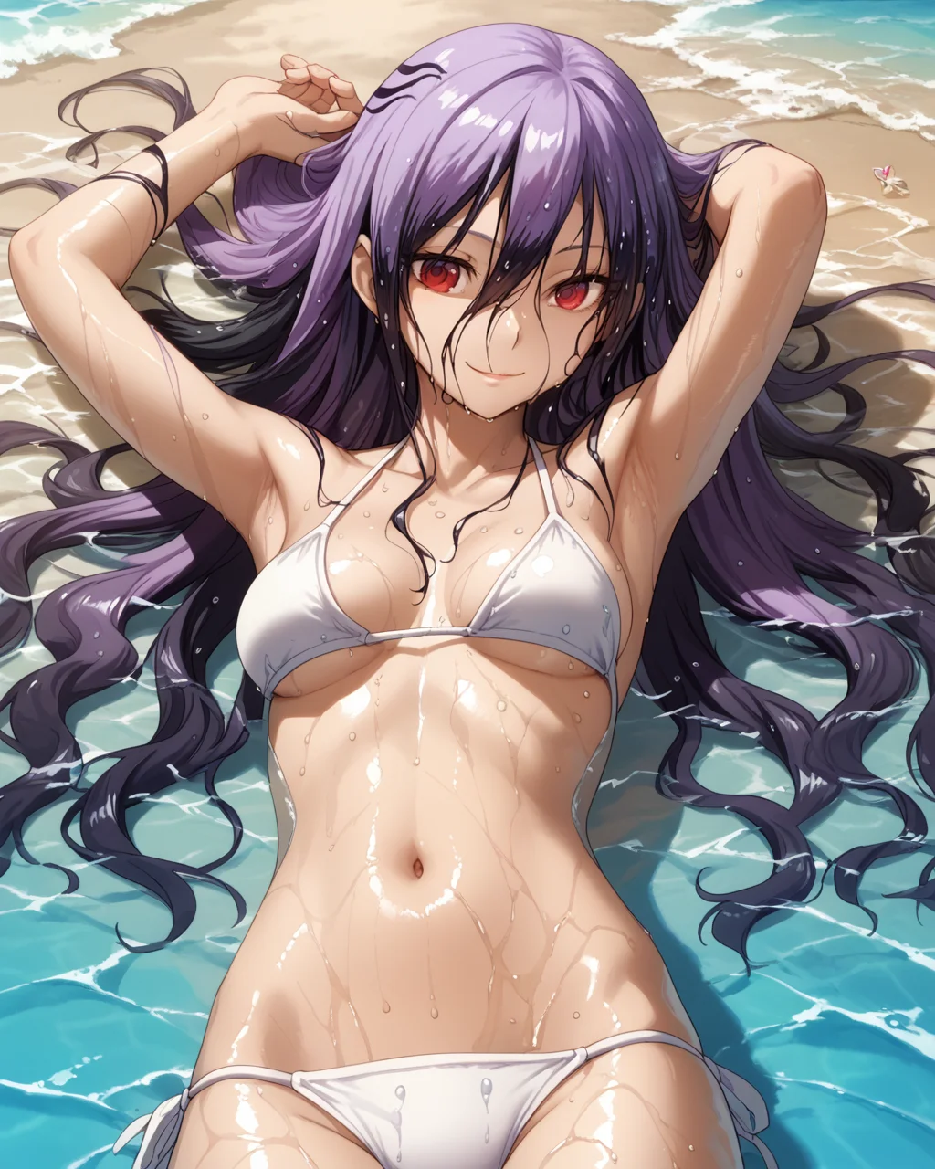 score_9,score_8_up,score_7_up BREAK
day,sea,
Setsura,solo,1girl,red eyes,black hair,purple hair,medium breasts,wet hair,
bikini,wet_swimsuit,
afloat,smile,on back,armpits,looking_at_viewer,<lora:Setsura_PONY>,