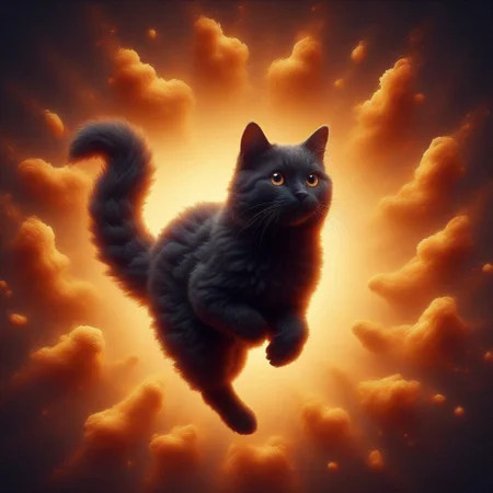 detailed, realistic, 8k uhd, high quality, masterpiece,
((black cat)), cat chasing a chicken made of deep fried & crispy breading, DFC,