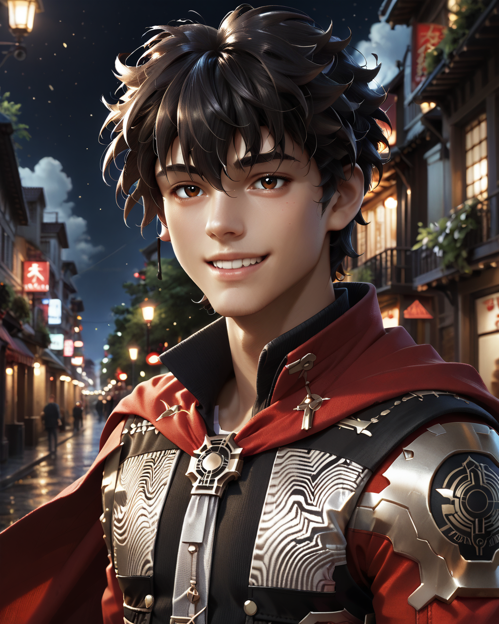 score_9, score_8_up, score_7_up, intricate details, rating_questionable,
<lora:homri52:1>
,
<lora:minato:0.8>, 1boy(boy, male, minato, black messy hair, red-brown eyes, looking at the viewer, solo, happy, 
red cloak, sleeveless tight bodysuit), outdoors, at night, darkness
,
highres,
detailed background, depth of field, 
<lora:ral-chrosc-clr:0.5>, ral-chrosc-clr,
<lora:Expressive_H:0.5>, Expressiveh,
<lora:xl_more_art-full_v1:0.3>,
<lora:add-detail-xl:0.3>,