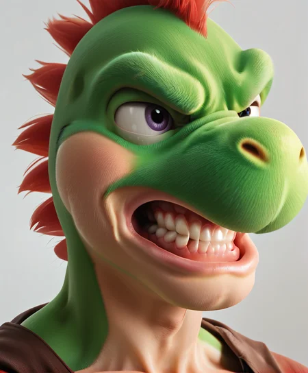 score_9, score_8_up, score_7_up, headshot, Yoshi, male focus, 1boy, teeth, clenched teeth, angry, male focus <lora:Clentched_Teeth:1>