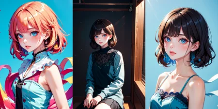 highly insanely detailed, masterpiece, top quality, best quality, highres, 4k, 8k, RAW photo, (very aesthetic, beautiful and aesthetic), rolled lob hairstyle,
__lazy-wildcards/dataset/background-color__,
<lora:rolled_lob-1.0:0.6>âââ