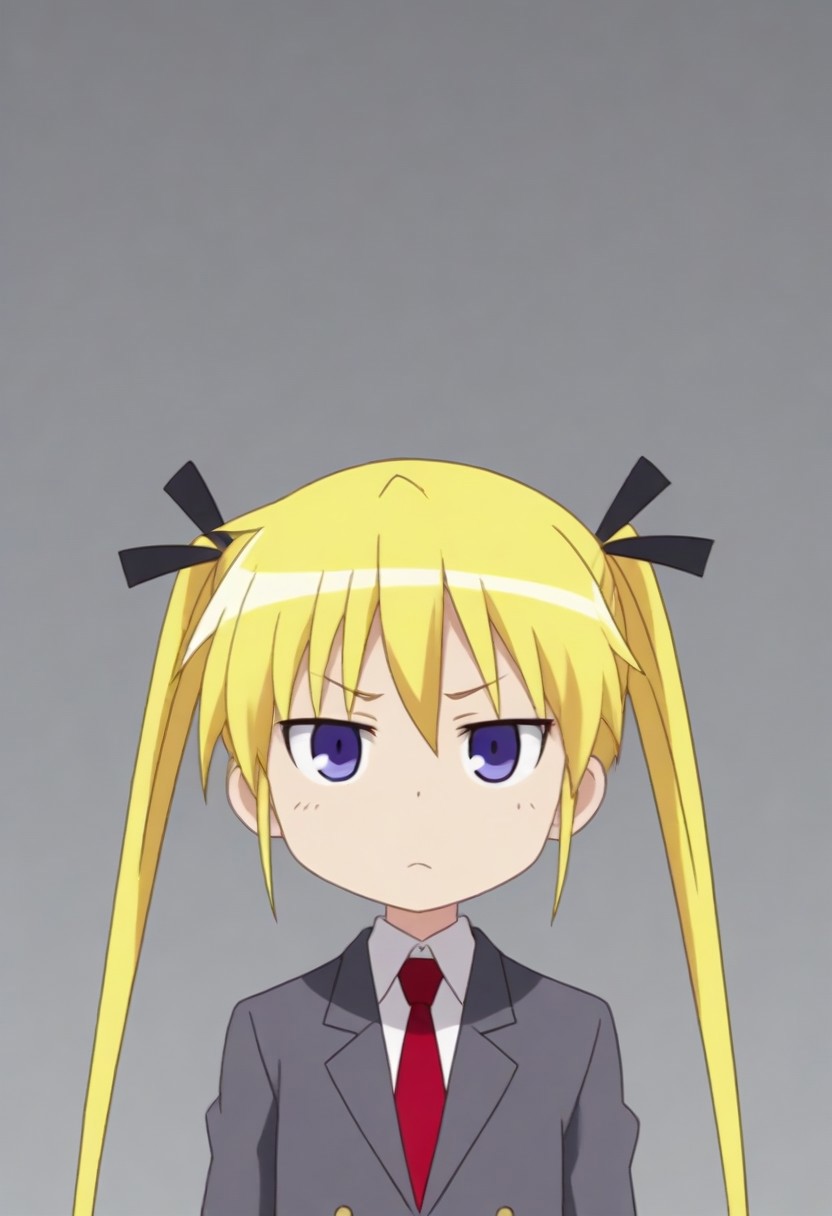 source_anime, anime screencap, source_anime, auratheguillotine, anime screencap, masterpiece, source_anime, shiny skin,,,,,,,sonyakmb, blonde hair, long hair, twintails, hair ribbon, purple eyes,, school uniform,