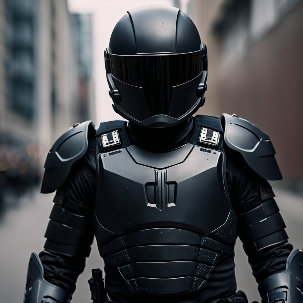cinematic film still of  <lora:skin tone style:1> skin tone style
 <lora:detailed_notrigger:0.2>
 <lora:perfection style:0.3>
 <lora:detailed:0.1>
 <lora:Reactive armour style:1> Reactive Armour  style
a police officer in full body armor and a helmet
with Reactive Armour style, shallow depth of field, vignette, highly detailed, high budget, bokeh, cinemascope, moody, epic, gorgeous, film grain, grainy