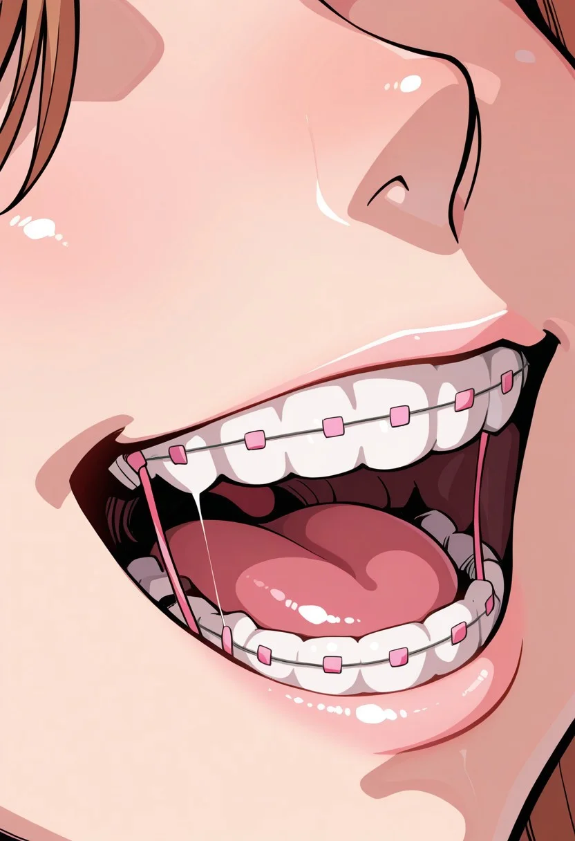 masterpiece,best quality,amazing quality,
close-up,
mouth, teeth, braces, teeth braces, t3kuh0_br4c3s, close-up, solo, 1girl, pink braces