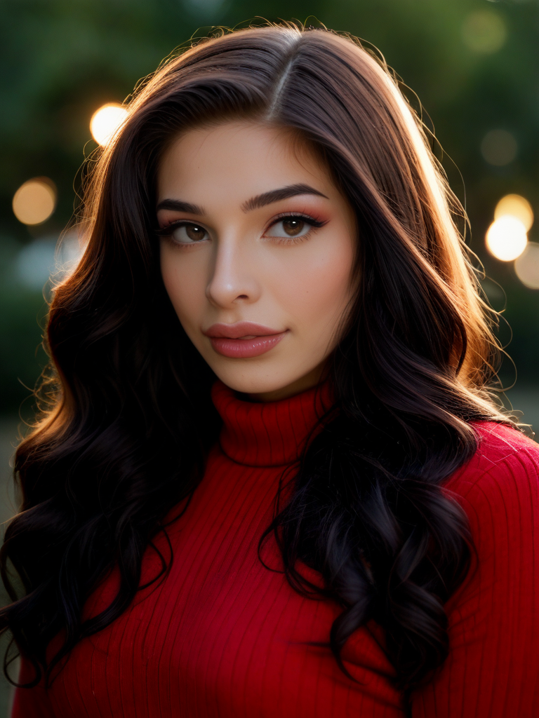 score_9, score_8_up, score_7_up,Al3x4Scout, Alexa Scout,  <lora:Al3x4Scout-pony:1>
 1girl, makeup, big lips, long hair, bobbed hair, red sweater portrait, solo, looking at viewer, bokeh, focus, film, velvia, artistic, best quality, photograph, focus