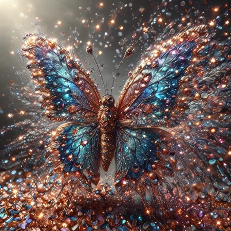 high quality, high details, ultra detailed, butterfly wings in spinning vortex, encircle motions, glitter,