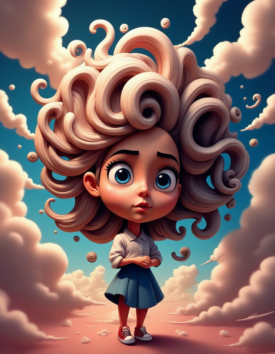 artstyle by Jed-cmc, small centered composition, product shot, plain background, (by Lorenz Hideyoshi:0.7) and Mike Campau, wallpaper art, in the center is an image of a ("The Whirlwind of Dreams":1.2) , detailed realism, rich, graphic storytelling, geometric abstraction, candid portraits, , highly detail, advanced cinematic perfect light, professional creative, cute, gorgeous<lora:ComicStyleXL-000006:1>