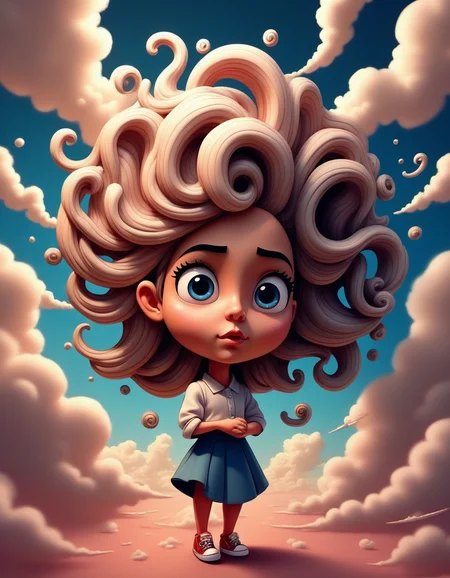artstyle by Jed-cmc, small centered composition, product shot, plain background, (by Lorenz Hideyoshi:0.7) and Mike Campau, wallpaper art, in the center is an image of a ("The Whirlwind of Dreams":1.2) , detailed realism, rich, graphic storytelling, geometric abstraction, candid portraits, , highly detail, advanced cinematic perfect light, professional creative, cute, gorgeous<lora:ComicStyleXL-000006:1>