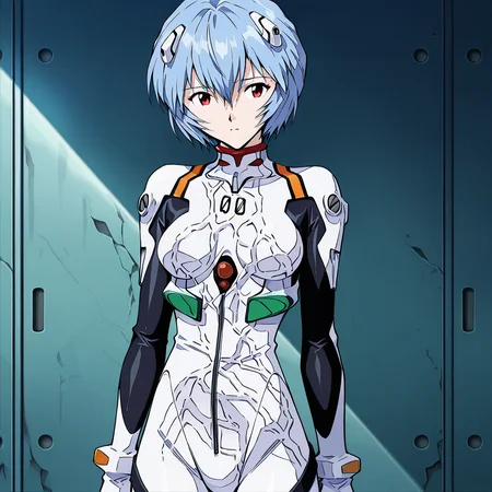 masterpiece,best quality,amazing quality,1girl,ayanami rei,neon genesis evangelion,anime screencap,bodysuit,headgear,plugsuit,white bodysuit,<lora:invasion_veins_ill_v31:1.2>,veins,