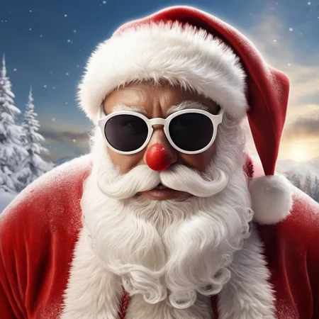 Hyperrealistic art of <lora:Santa Claus:1.2>
Santa Claus a santa claus with sunglasses and a peace sign in snow in Christmas Eve, Extremely high-resolution details, photographic, realism pushed to extreme, fine texture, incredibly lifelike