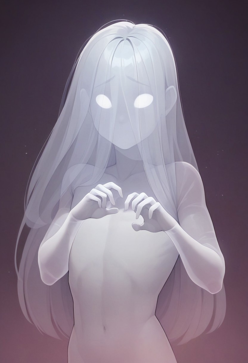 score_9, score_8_up, score_7_up, score_6_up, ghost boy, ghost, spirit, femboy, 1boy, feminine, cute, sexy, translucent, white skin, translucent skin, transparent skin, transparent hair, mysterious mist, beautiful face, black ghost eyes, scare pose, good_hands, floating, lower body made of mist, closeup, graveyard scenario, dark background